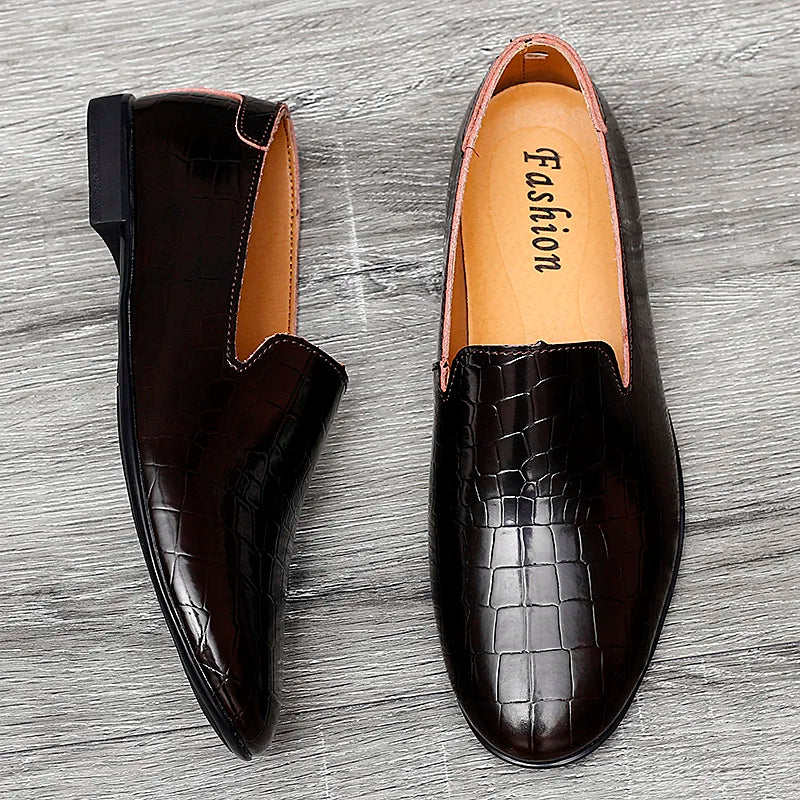 men loafers slip on Handmade Leather Men Dress Shoes Fashion Party Men's Loafers outdoor Casual Shoes Men Shoes